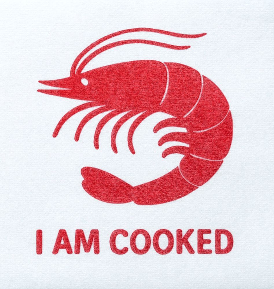 I’m Cooked – Prawn Luncheon Napkins (Pack of 20)