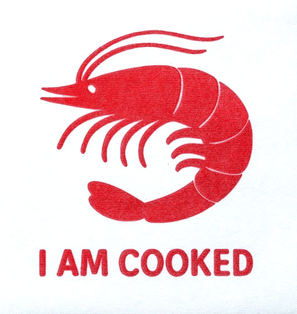 I’m Cooked – Prawn Luncheon Napkins (Pack of 20)