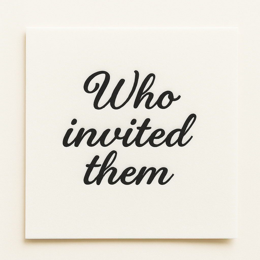 Who invited them – Cocktail Napkins – Set of 20 Napkins · Airlaid Paper