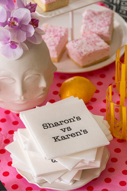 Sharon’s vs Karen’s – Cocktail Napkins – Set of 20 Napkins · Airlaid Paper