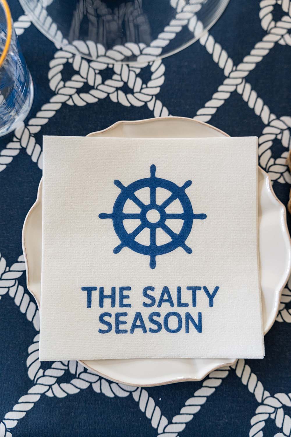 The Salty Season – Ship Wheel Luncheon Napkins (Pack of 20)