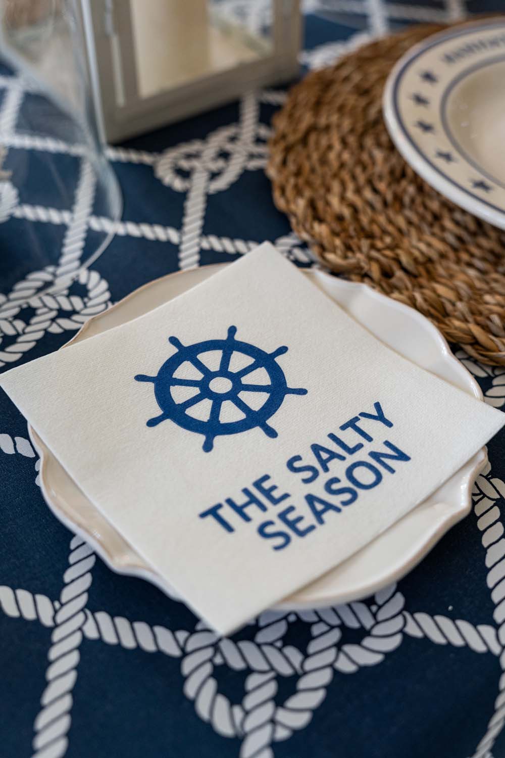 The Salty Season – Ship Wheel Luncheon Napkins (Pack of 20)
