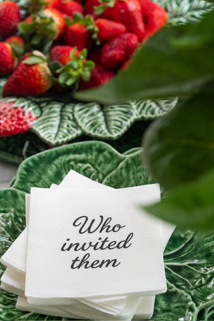 Who invited them – Cocktail Napkins – Set of 20 Napkins · Airlaid Paper