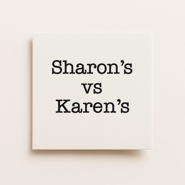 Sharon’s vs Karen’s – Cocktail Napkins – Set of 20 Napkins · Airlaid Paper